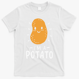 Funny Potato Halloween Costume Cute and Vegan Friendly T-Shirt - White
