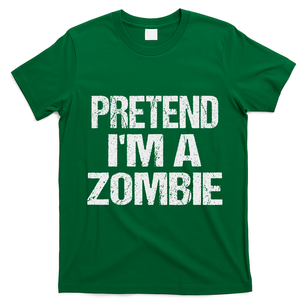 Funny Pretend I'm A Zombie Halloween Costume T-Shirt - Irish Green