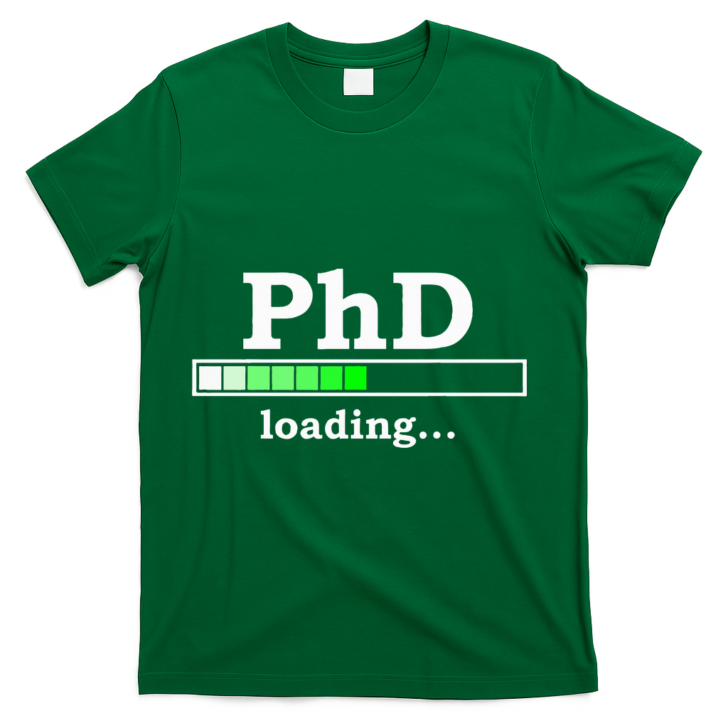 Future Phd Loading Funny Phinished Promotion Gift T-Shirt - Green