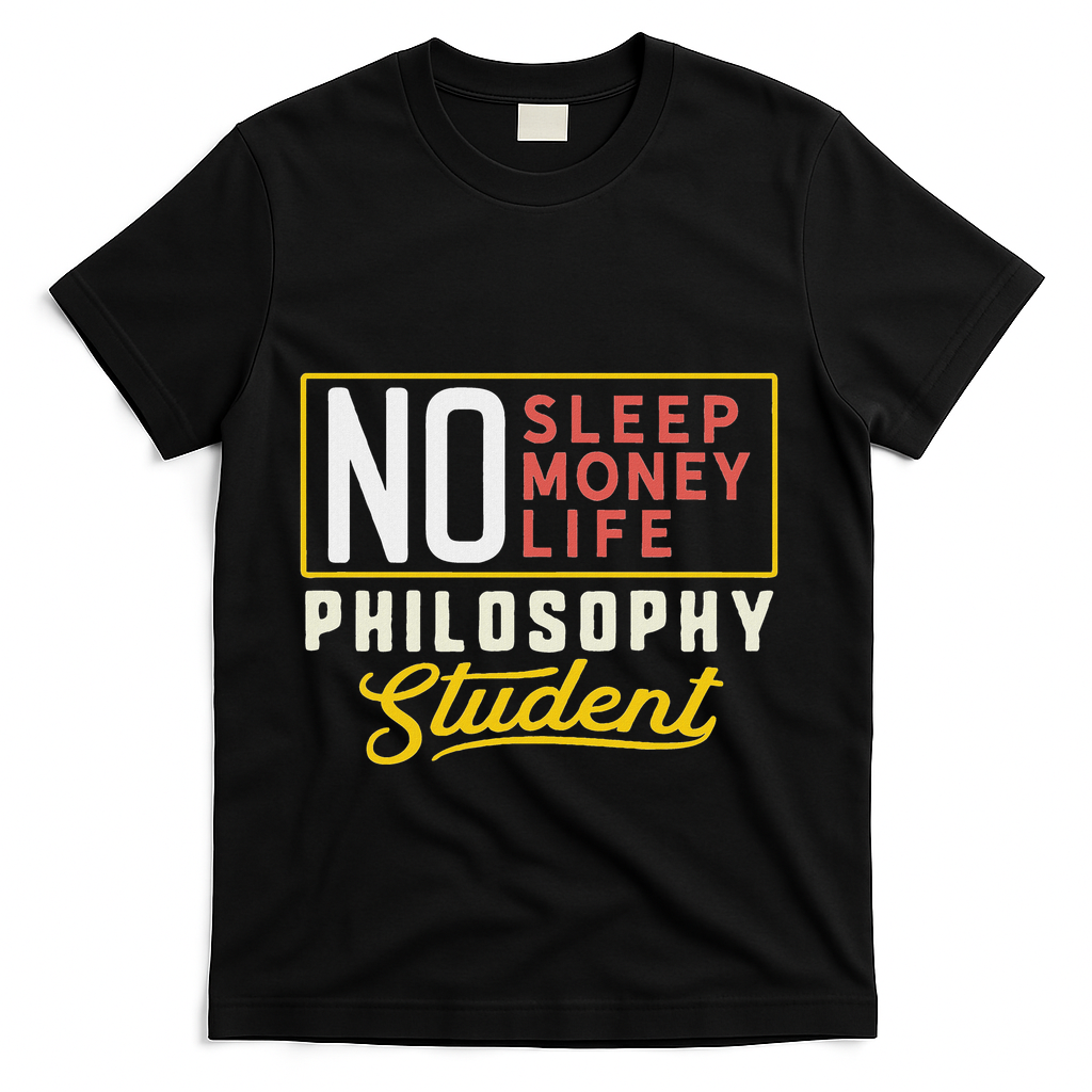 Funny Philosophy Major Studen Graduation Gift College T-Shirt - Black