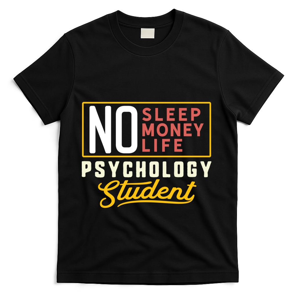 Funny Psychology Major Student Graduation Gift College T-Shirt - Black