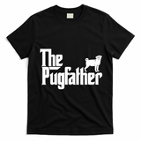 Funny Pug Owner Shirts The Pugfather Pug Father Gift T-Shirt - Black