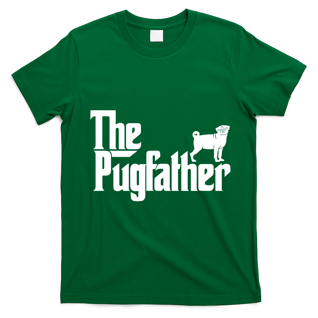 Funny Pug Owner Shirts The Pugfather Pug Father Gift T-Shirt - Irish Green