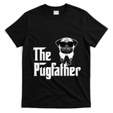 Funny Pug Owner The Pugfather Father Gift Dog Lovers Owner T-Shirt - Black