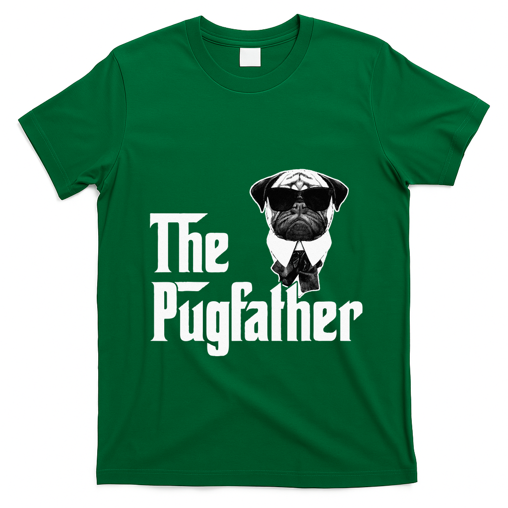 Funny Pug Owner The Pugfather Father Gift Dog Lovers Owner T-Shirt - Irish Green