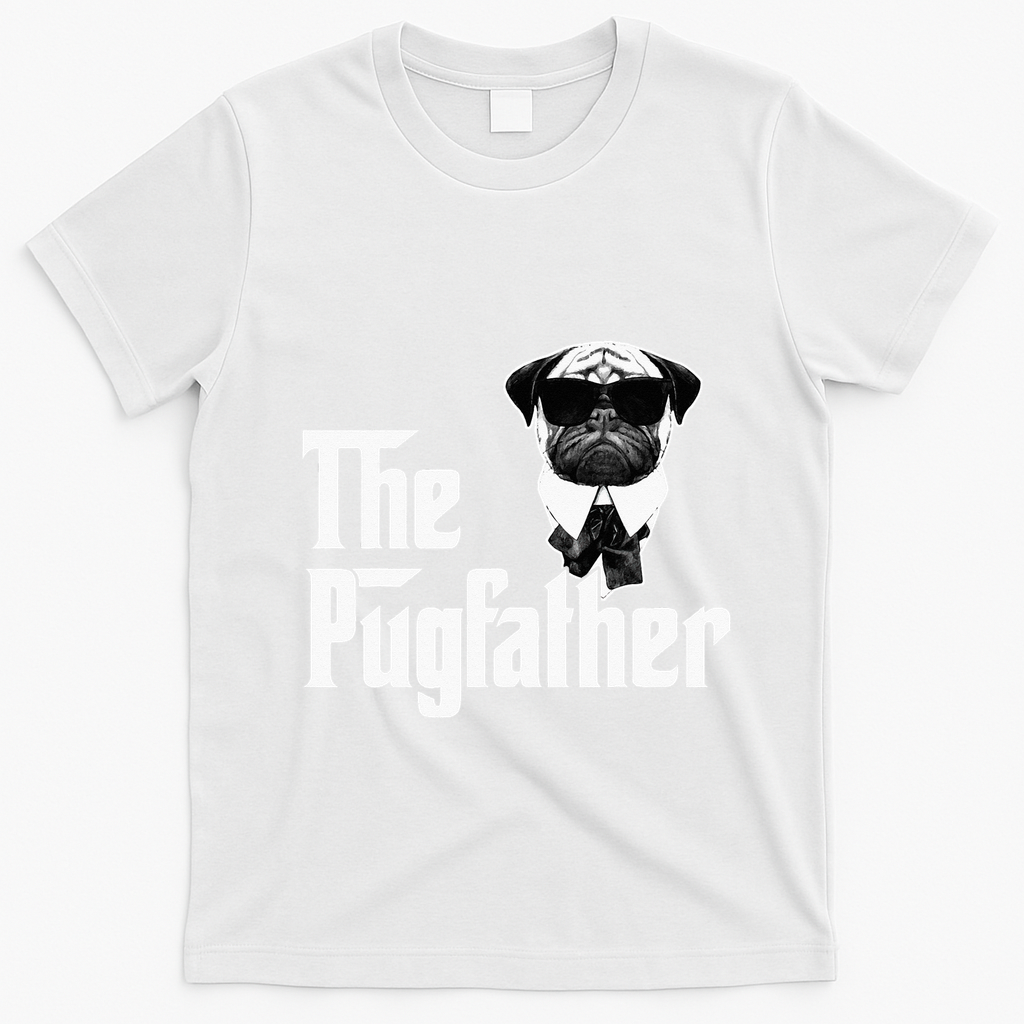 Funny Pug Owner The Pugfather Father Gift Dog Lovers Owner T-Shirt - White