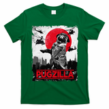 Funny Pugzilla Pug Dog T-Shirt - Irish Green