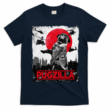 Funny Pugzilla Pug Dog T-Shirt - Navy Blue