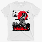 Funny Pugzilla Pug Dog T-Shirt - White