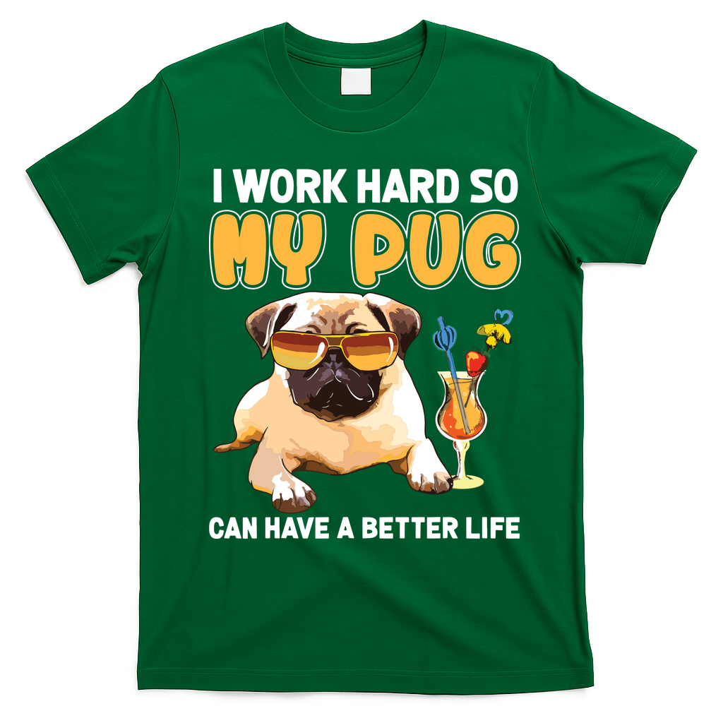 Funny Pug Shirts Pug Lover Gifts T-Shirt - Irish Green