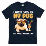 Funny Pug Shirts Pug Lover Gifts T-Shirt - Navy Blue