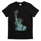 Funny Pickleball Statue Of Liberty  T-Shirt