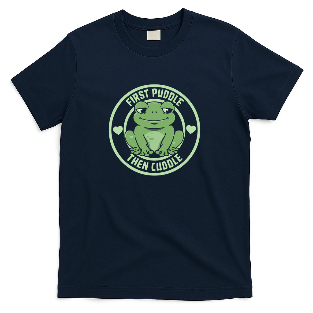 First Puddle Then Cuddle Frog by Tobe Fonseca - Navy