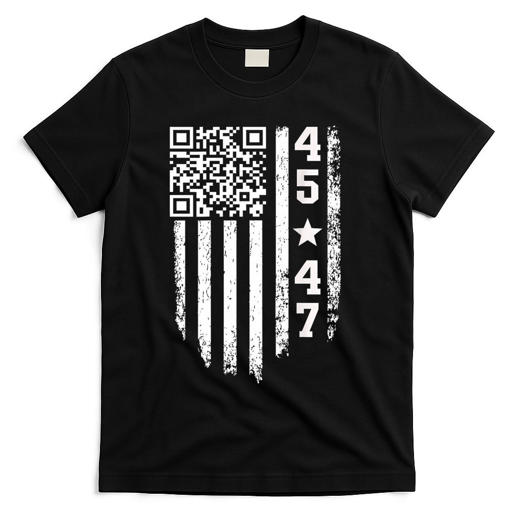 Funny Qr President Trump 4547 Trump Dancing Code T-Shirt - Black