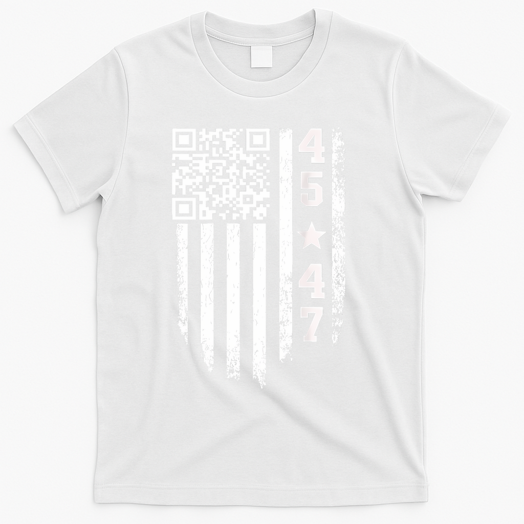 Funny Qr President Trump 4547 Trump Dancing Code T-Shirt - White