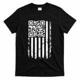 Funny Qr Scan Me President Trump 45 47 Dancing Code Flag T-Shirt - Black