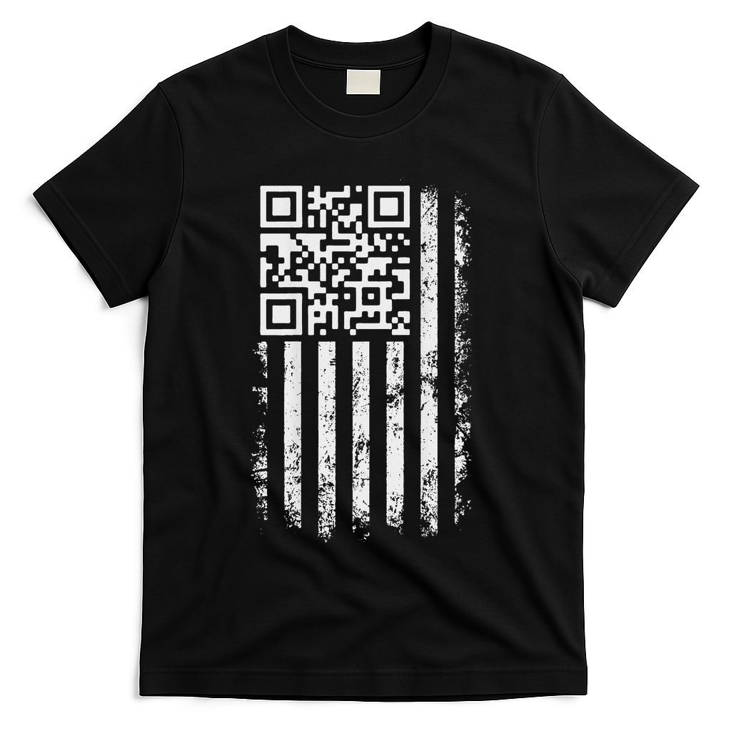 Funny Qr Scan Me President Trump 4547 Trump Dancing Code T-Shirt - Black
