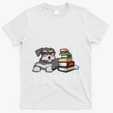 Funny Read Books Miniature Schnauzer Lover T-Shirt - White