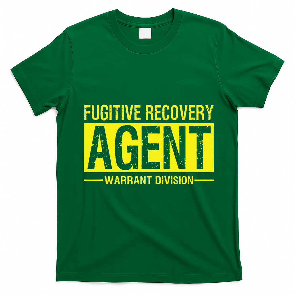 Fugitive Recovery Bail Agent Halloween Costume T-Shirt - Irish Green