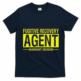 Fugitive Recovery Bail Agent Halloween Costume T-Shirt - Navy Blue