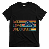 Funny Retro Dad Level Unlocked Gamer T-Shirt
