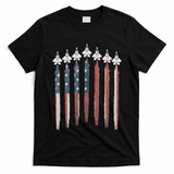 F22 Raptor Fighter Jet USA Flag Airplane F22 4th Of July T-Shirt