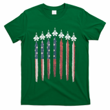 F22 Raptor Fighter Jet USA Flag Airplane F22 4th Of July T-Shirt