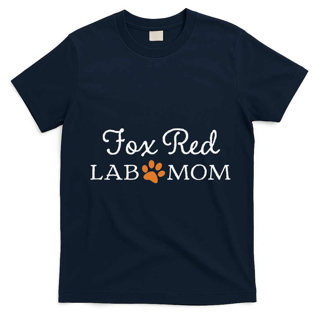 Fox Red Lab Mom Labrador Retriever T-Shirt - Navy Blue
