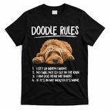 Funny Rules Napping Goldendoodle Doodle Dog Lover T-Shirt - Black