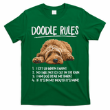Funny Rules Napping Goldendoodle Doodle Dog Lover T-Shirt - Irish Green