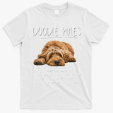 Funny Rules Napping Goldendoodle Doodle Dog Lover T-Shirt - White