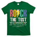 Funny Rock The Test Don't Stress Testing Day Teacher Student T-Shirt - Green
