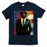 Funny Retro Vintage Election Vote Dog T-Shirt - Navy Blue