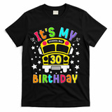 Funny School 30th Birthday Party School Bus Teacher Student T-Shirt - Black