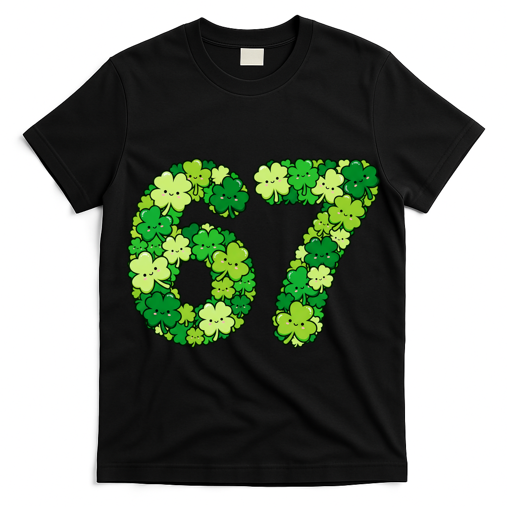 Funny Shamrock 67 St Patrick's Day 6-7 Meme T-Shirt