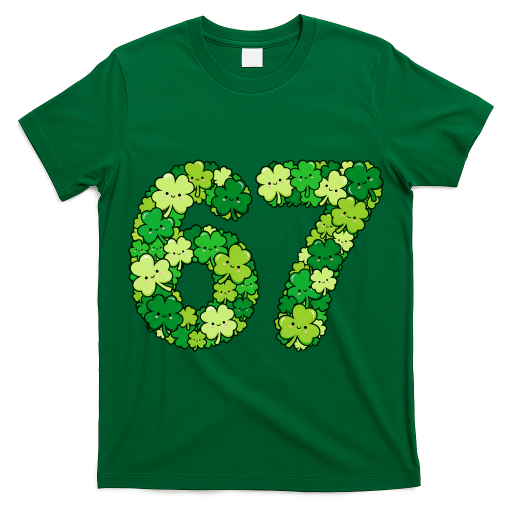 Funny Shamrock 67 St Patrick's Day 6-7 Meme T-Shirt