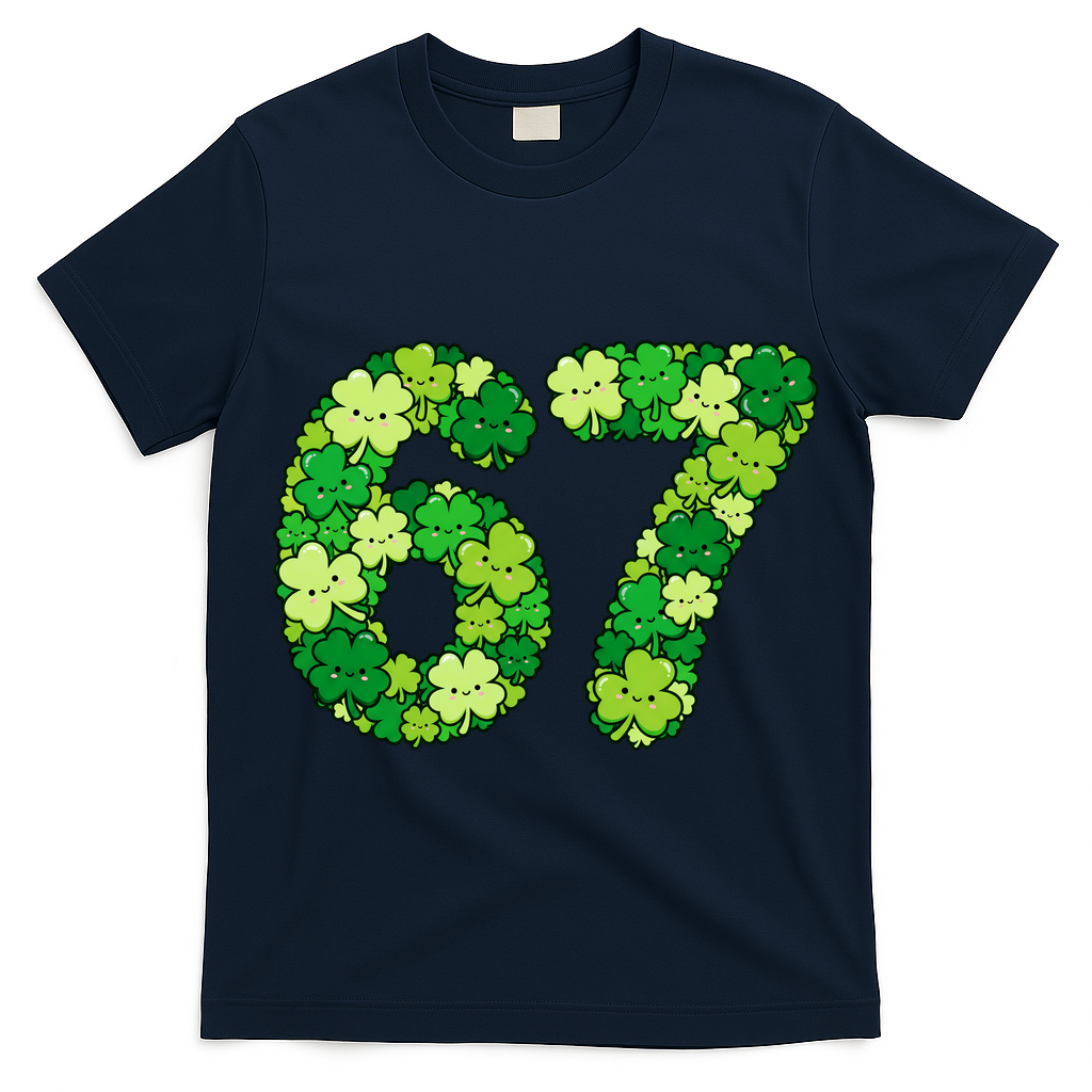 Funny Shamrock 67 St Patrick's Day 6-7 Meme T-Shirt