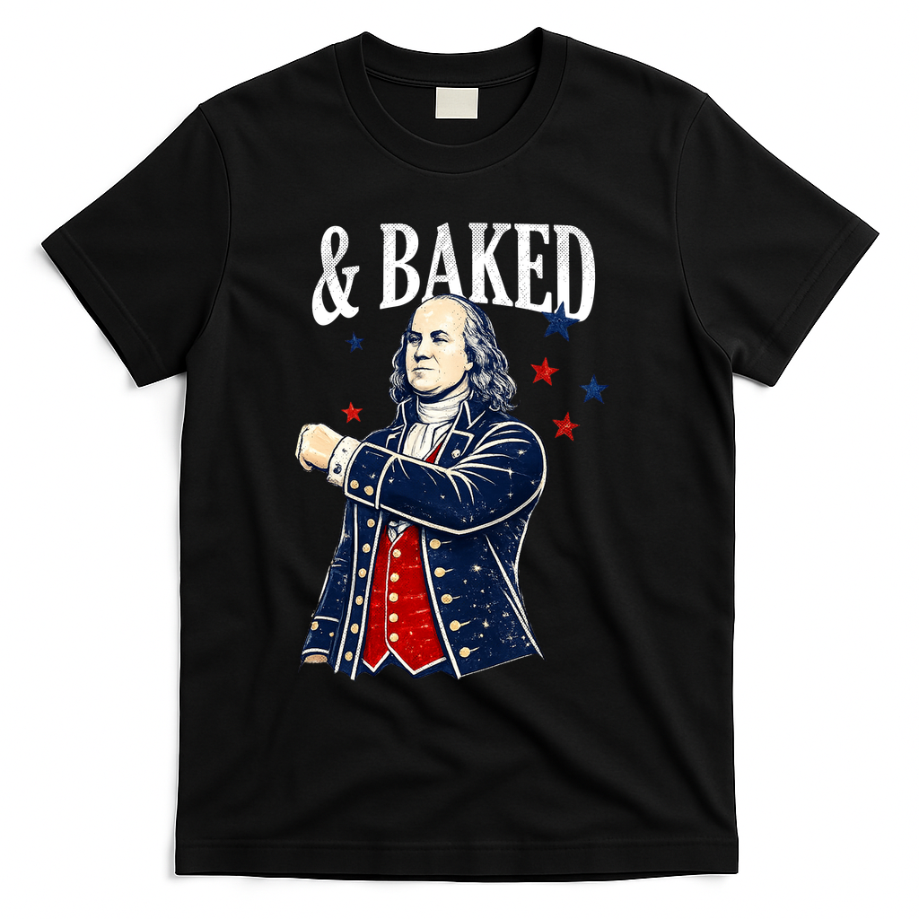 Funny Shake And Bake 4th Of July Couple Matching T-Shirt - Black