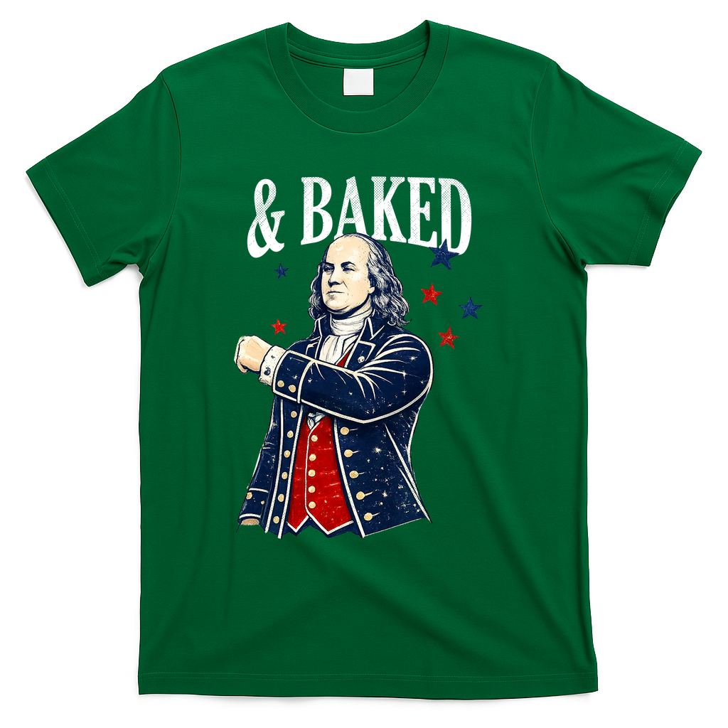 Funny Shake And Bake 4th Of July Couple Matching T-Shirt - Green