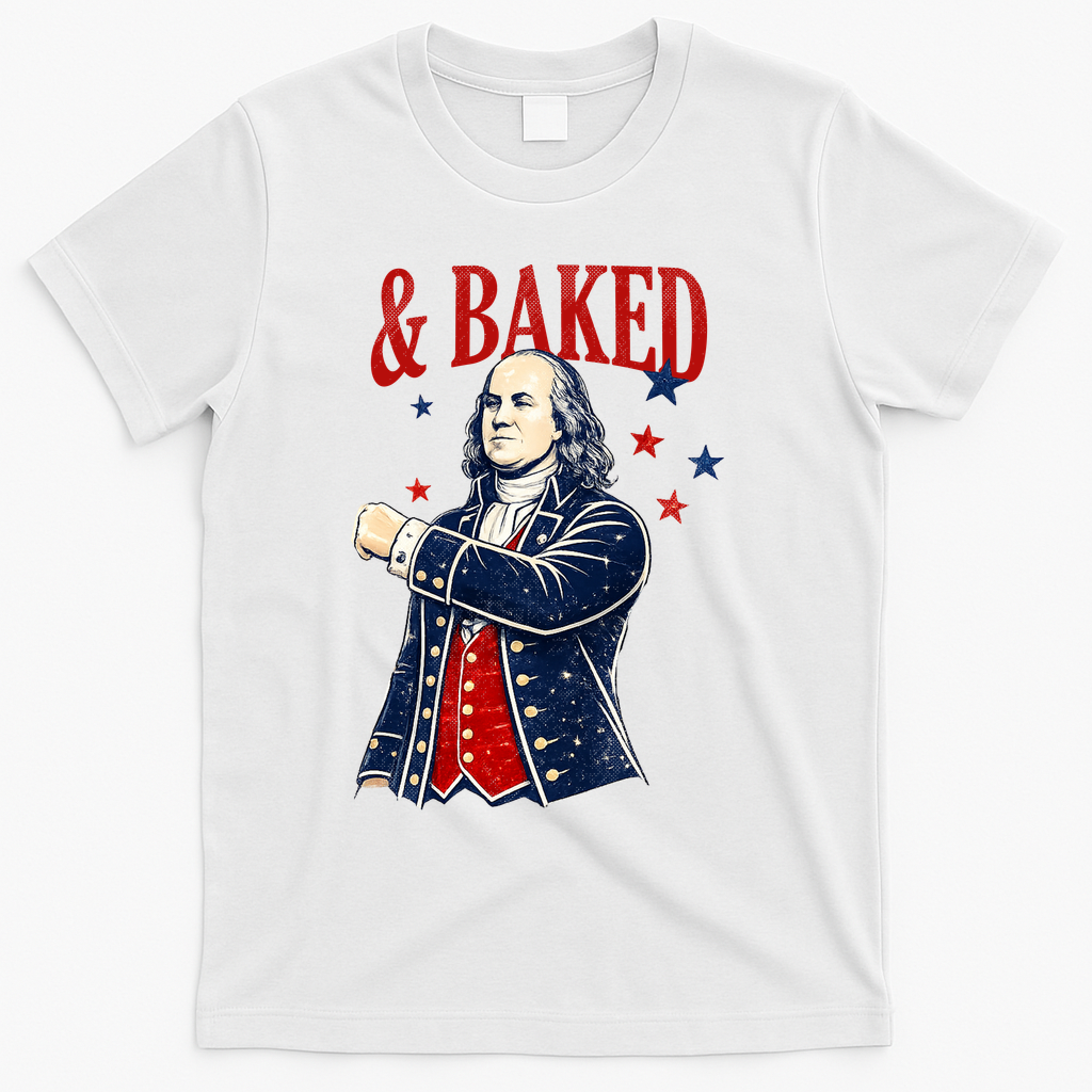 Funny Shake And Bake 4th Of July Couple Matching T-Shirt - White