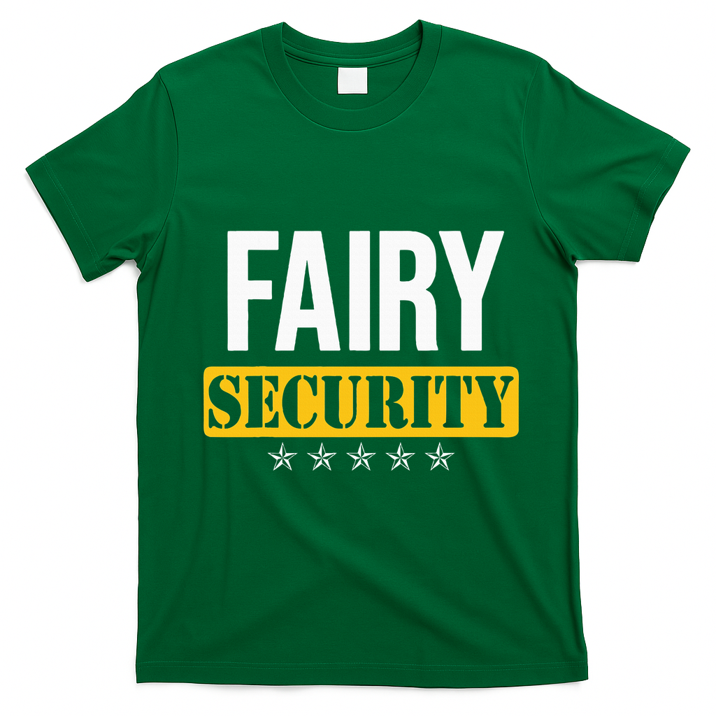 Fairy Security Birthday Family Dad Mom Halloween Costume T-Shirt - Irish Green