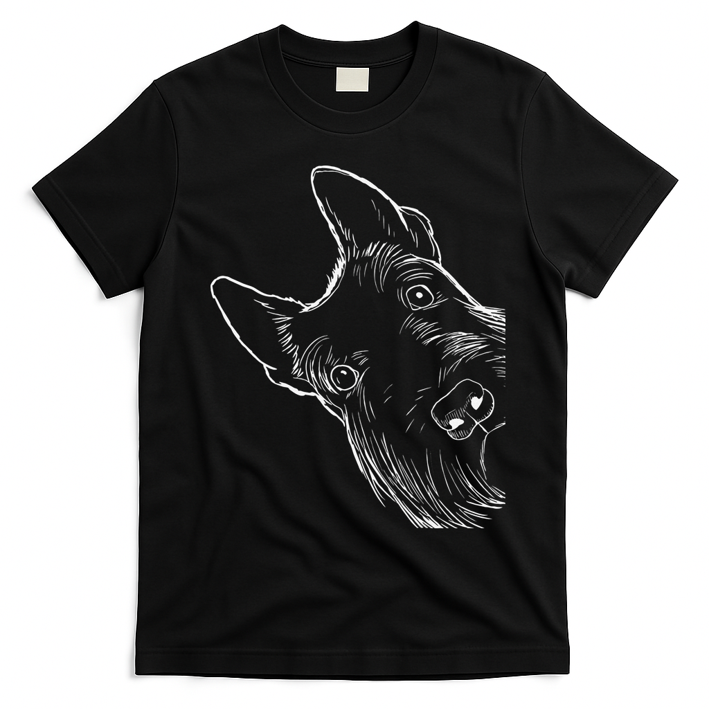 Funny Scottie Dog Scottish Terrier T-Shirt - Black