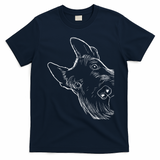 Funny Scottie Dog Scottish Terrier T-Shirt - Navy Blue