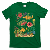 Fish Swiming Fruit T-Shirt - Green