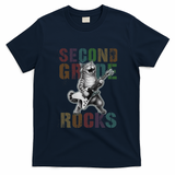 Fabulous Second Grade Rocks 2nd Grader Cat Graduating Squad T-Shirt - Navy