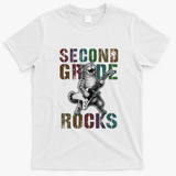 Fabulous Second Grade Rocks 2nd Grader Cat Graduating Squad T-Shirt - White