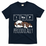 Funny Science I NAP Periodic Table Meme Meh Shih Tzu Dog T-Shirt - Navy Blue