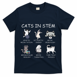 Funny Science Meme Cats In Stem Scientist Nerd Cat Lover T-Shirt