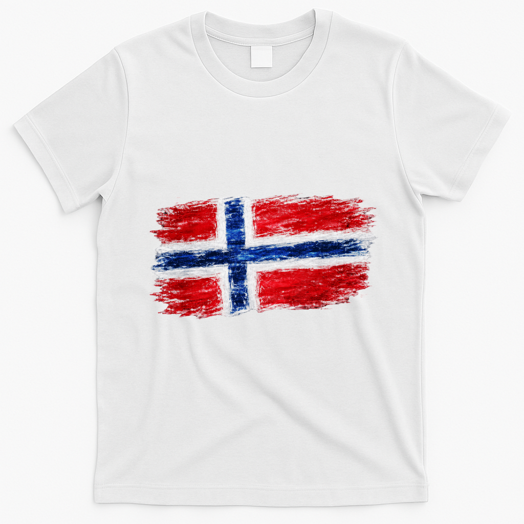 Football Soccer Norway Flag World Fan T-Shirt - White