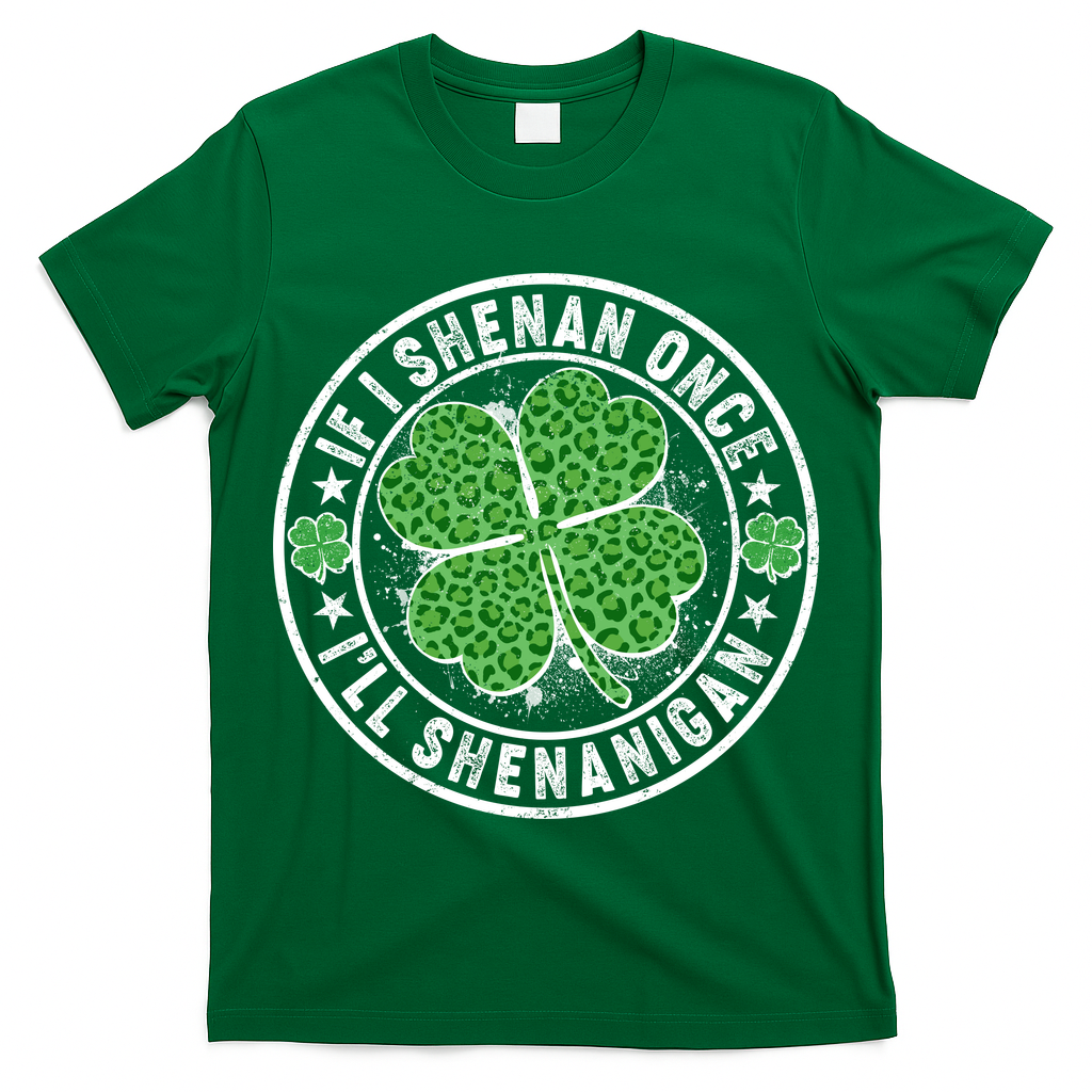 Funny St Patrick's Day I Shenan Once I'll Shenanigan  T-Shirt